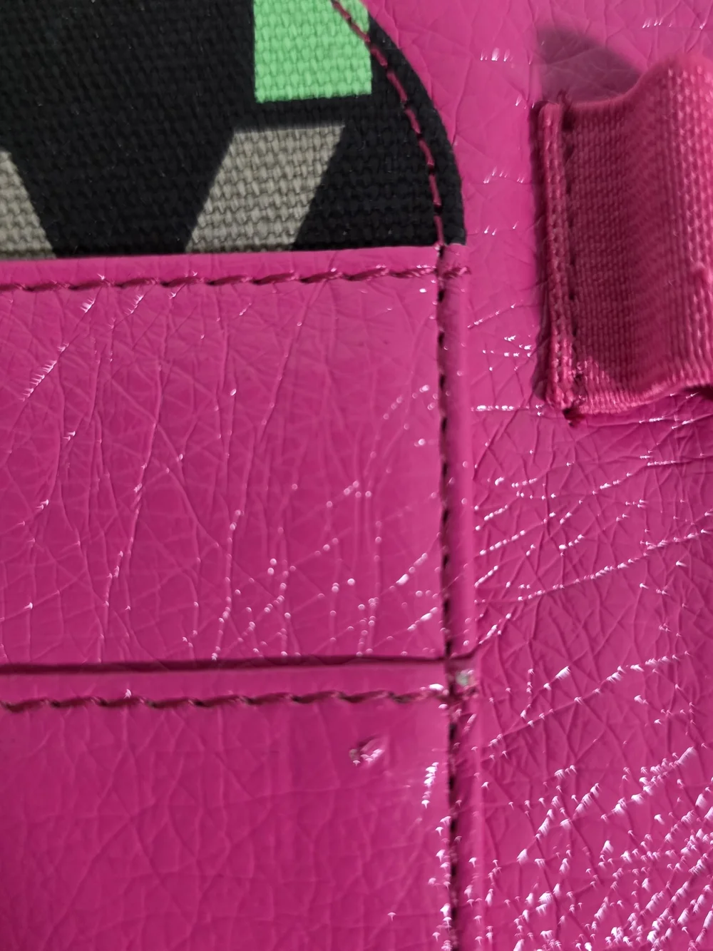 Roxy Black & Blue Patterned Wallet Clutch with Pink Trim